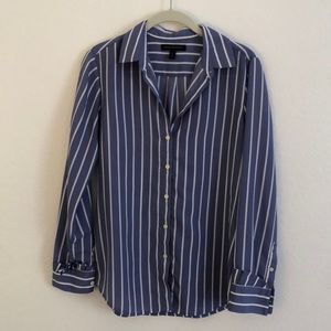Periwinkle striped shirt - banana republic